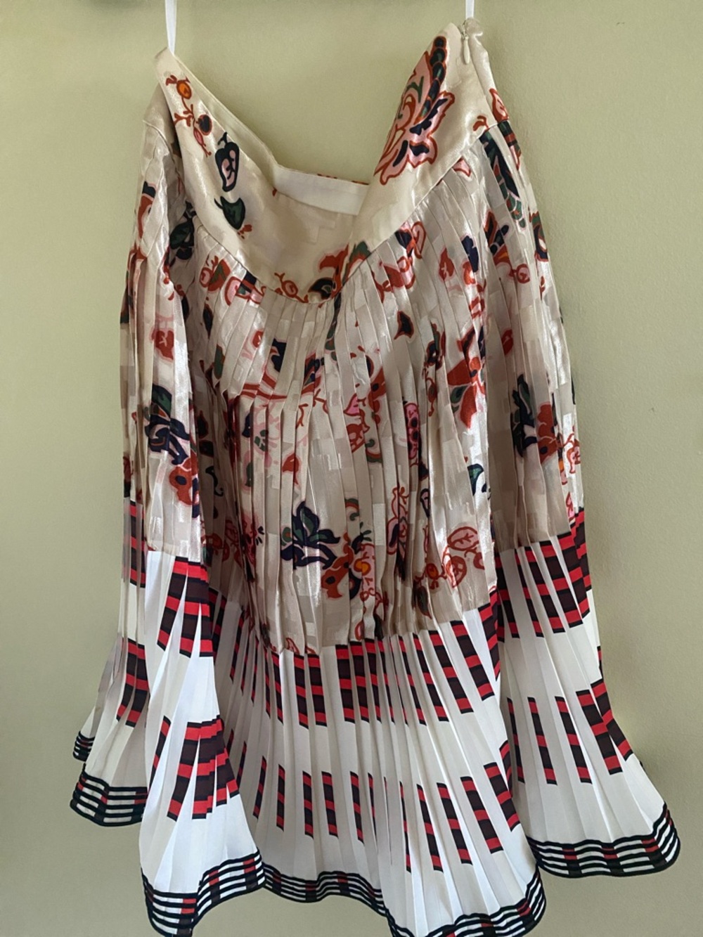 Tory Burch  Floral  Cream, Skirt 10